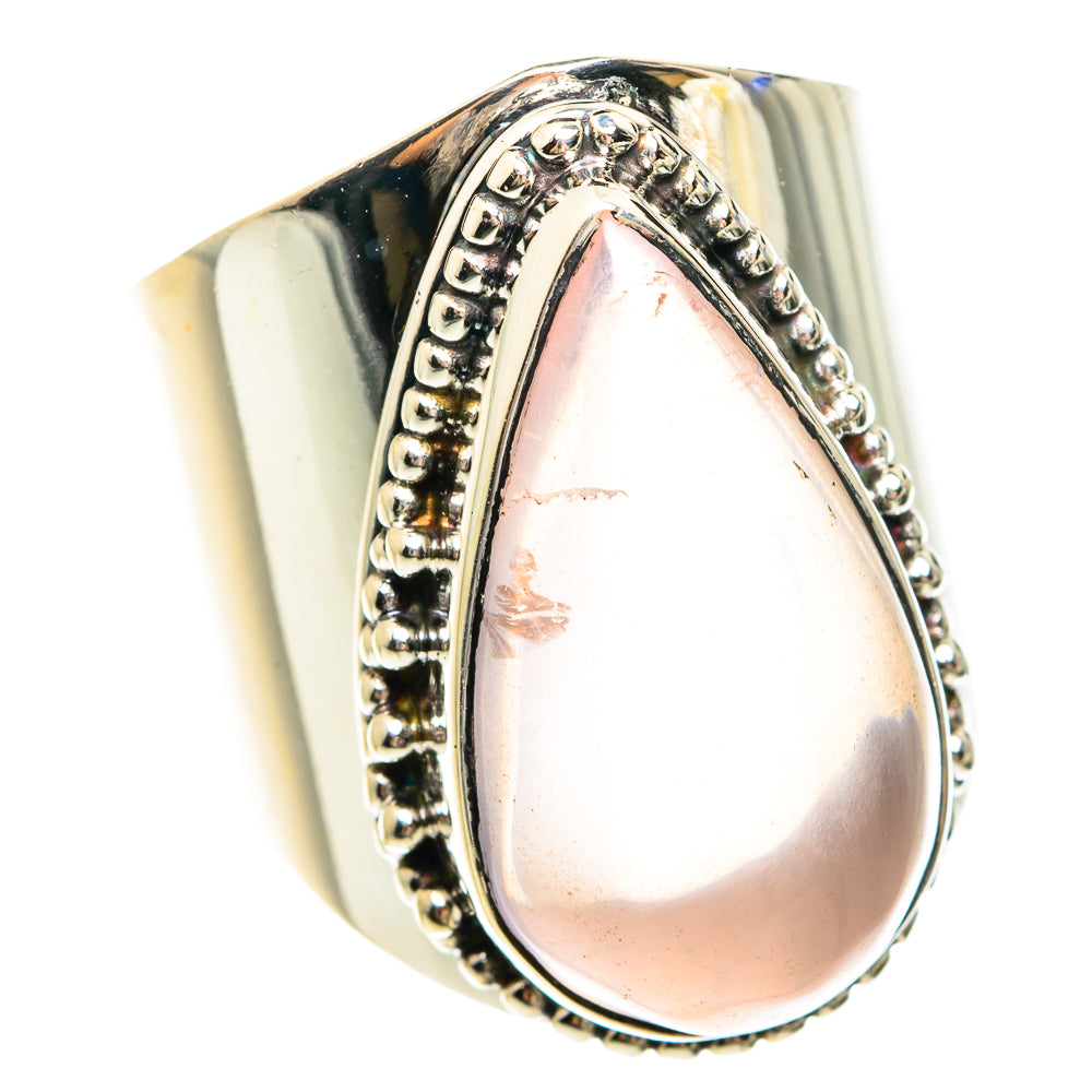 Rose Quartz Rings handcrafted by Anasilvercos - RING75334