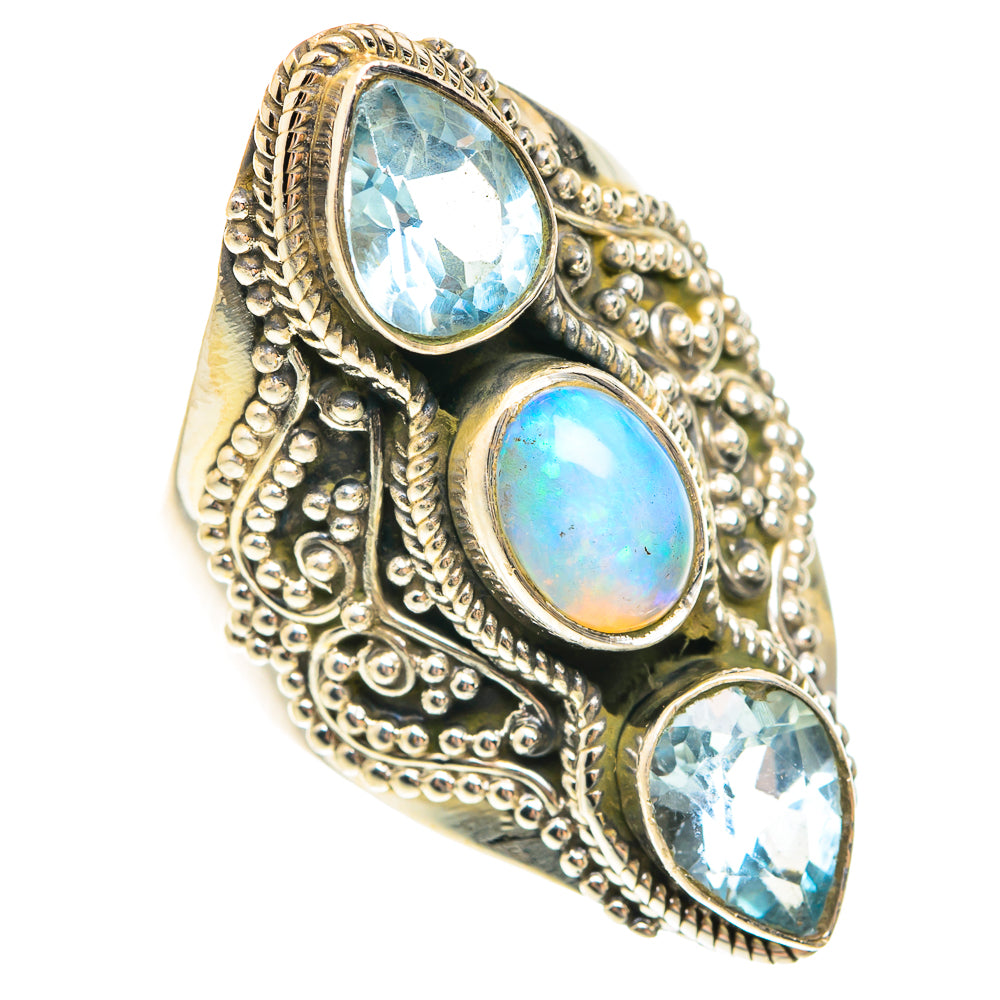 Ethiopian Opal Rings handcrafted by Anasilvercos - RING75341