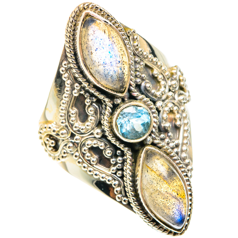 Labradorite Rings handcrafted by Anasilvercos - RING75345