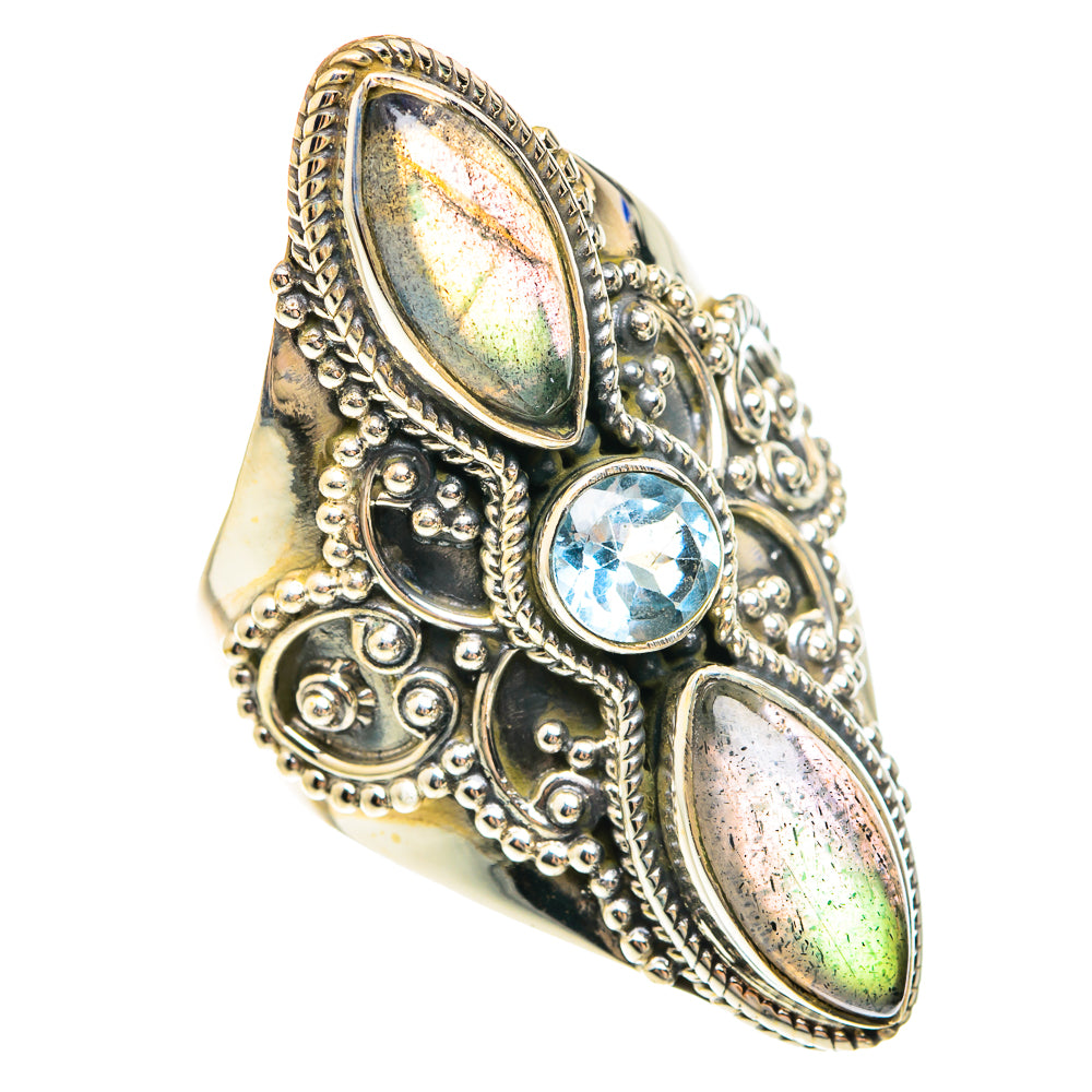 Labradorite Rings handcrafted by Anasilvercos - RING75347