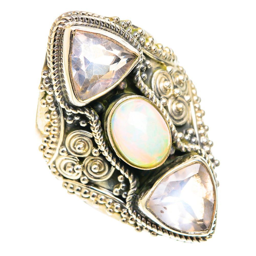 Rose Quartz Rings handcrafted by Anasilvercos - RING75357