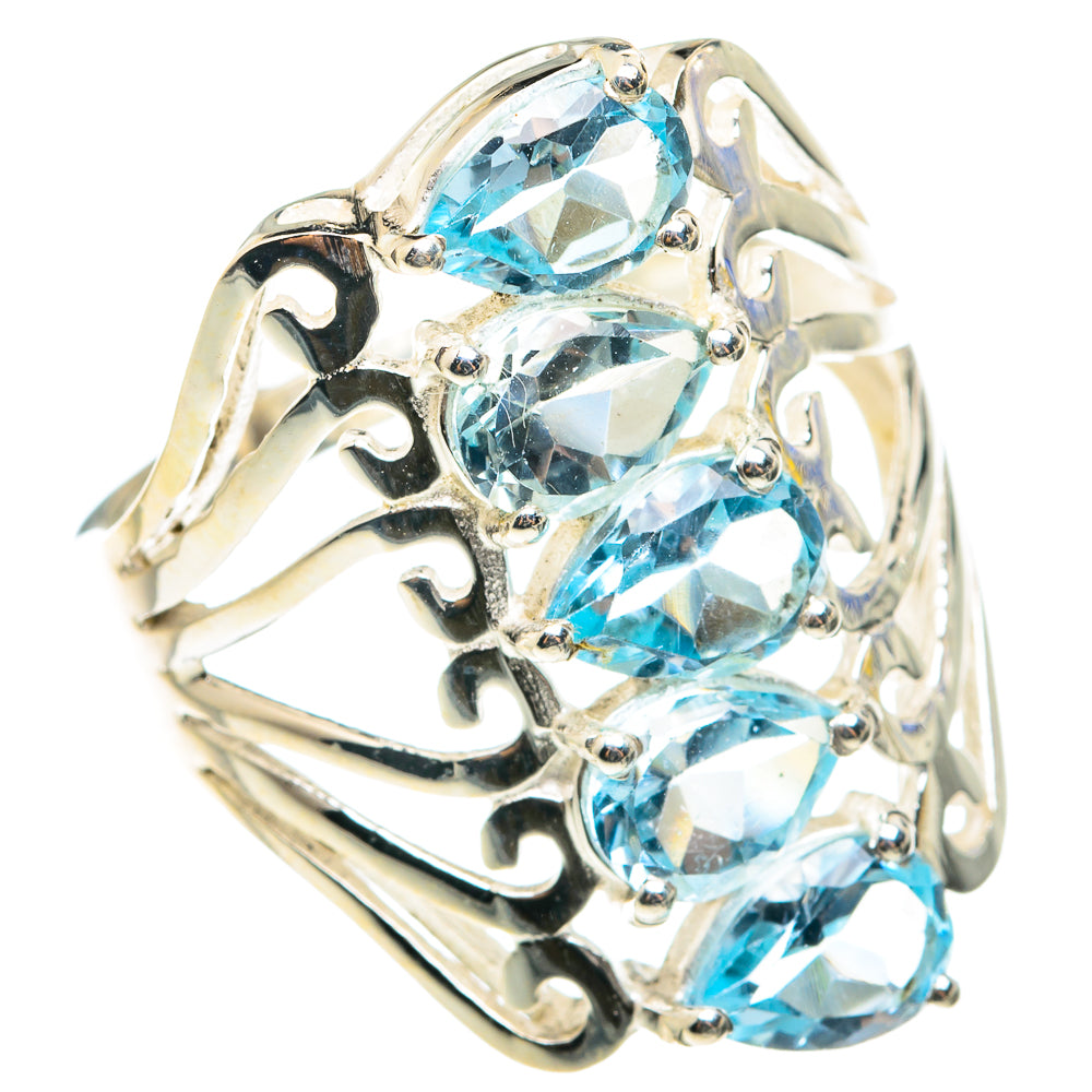 Blue Topaz Rings handcrafted by Anasilvercos - RING75363