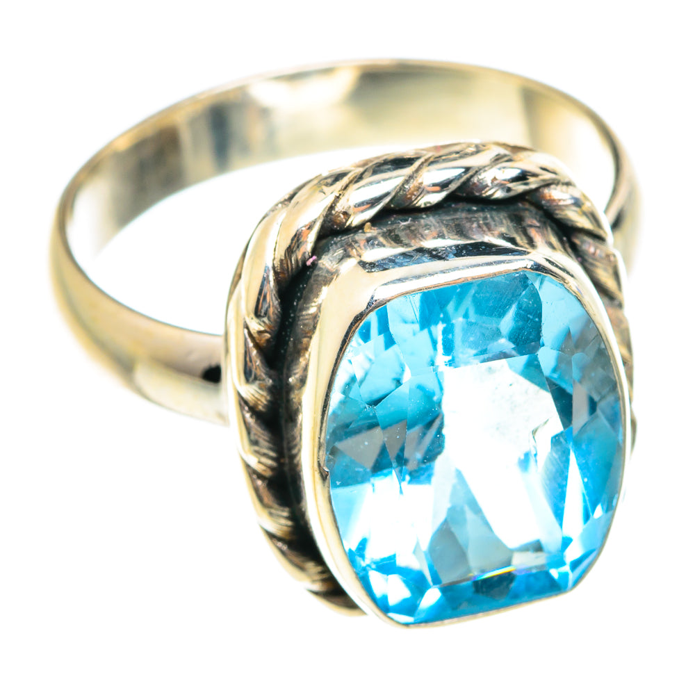 Blue Topaz Rings handcrafted by Anasilvercos - RING75369