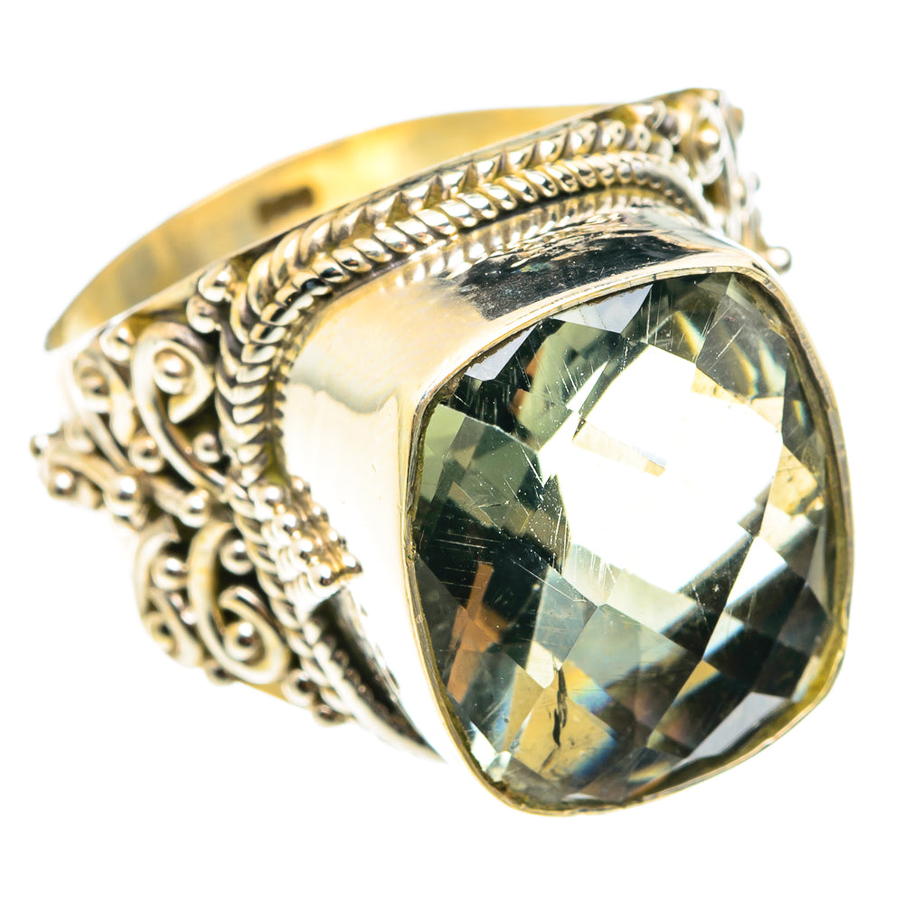 Green Amethyst Rings handcrafted by Anasilvercos - RING75370