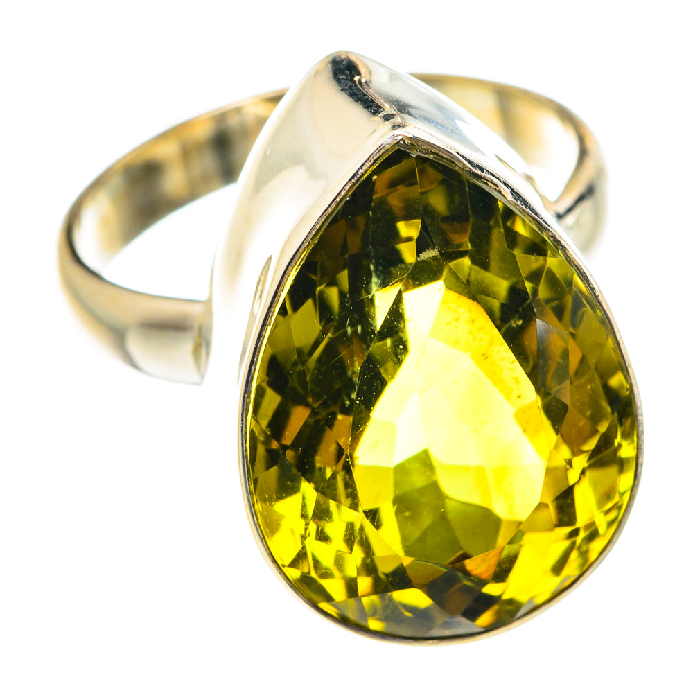 Olive Quartz Rings handcrafted by Anasilvercos - RING75397