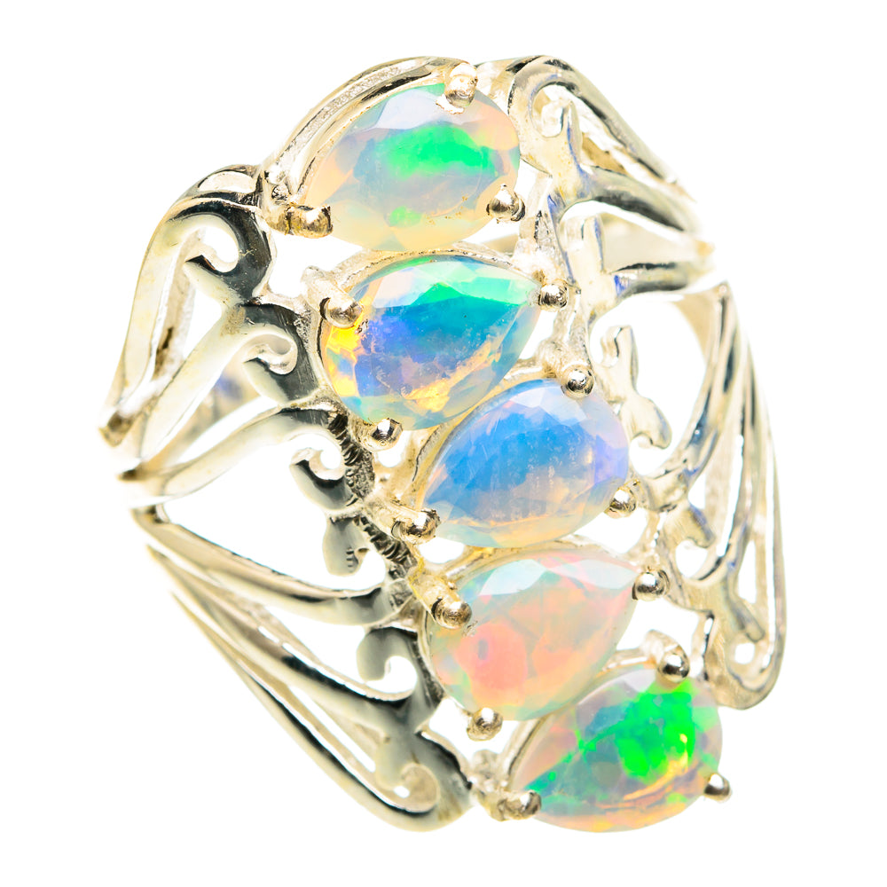 Ethiopian Opal Rings handcrafted by Anasilvercos - RING75431