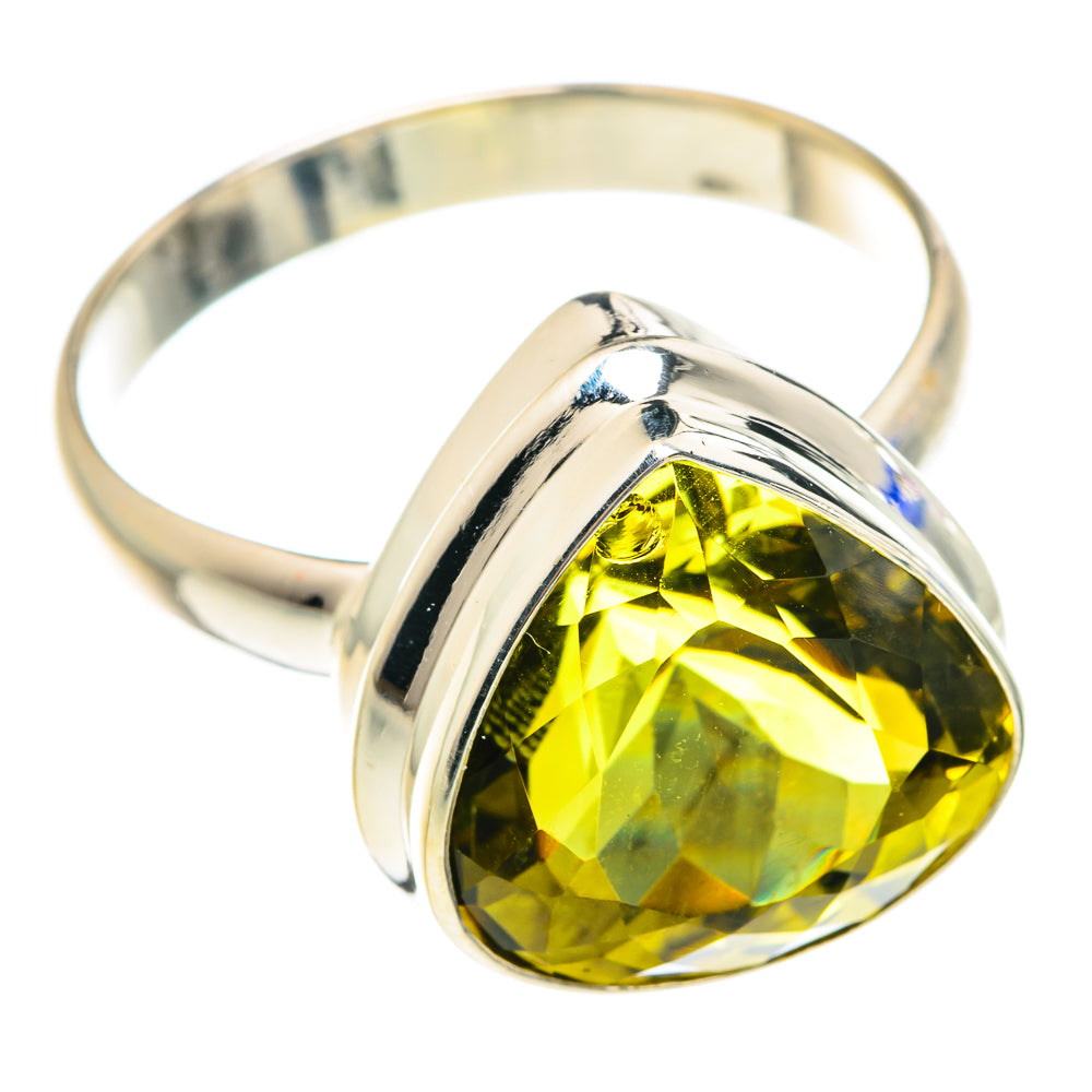 Olive Quartz Rings handcrafted by Anasilvercos - RING75432