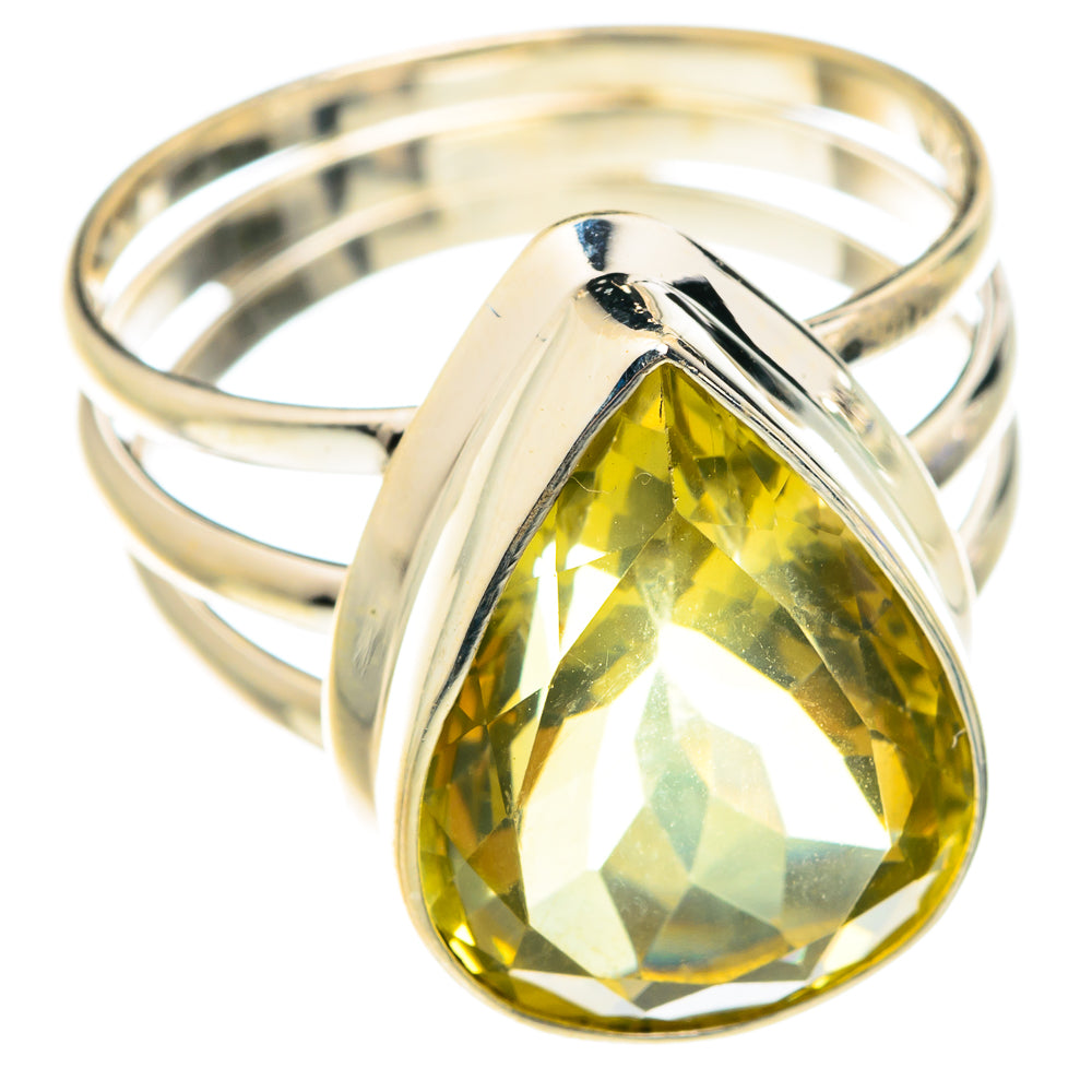 Lemon Quartz Rings handcrafted by Anasilvercos - RING75433