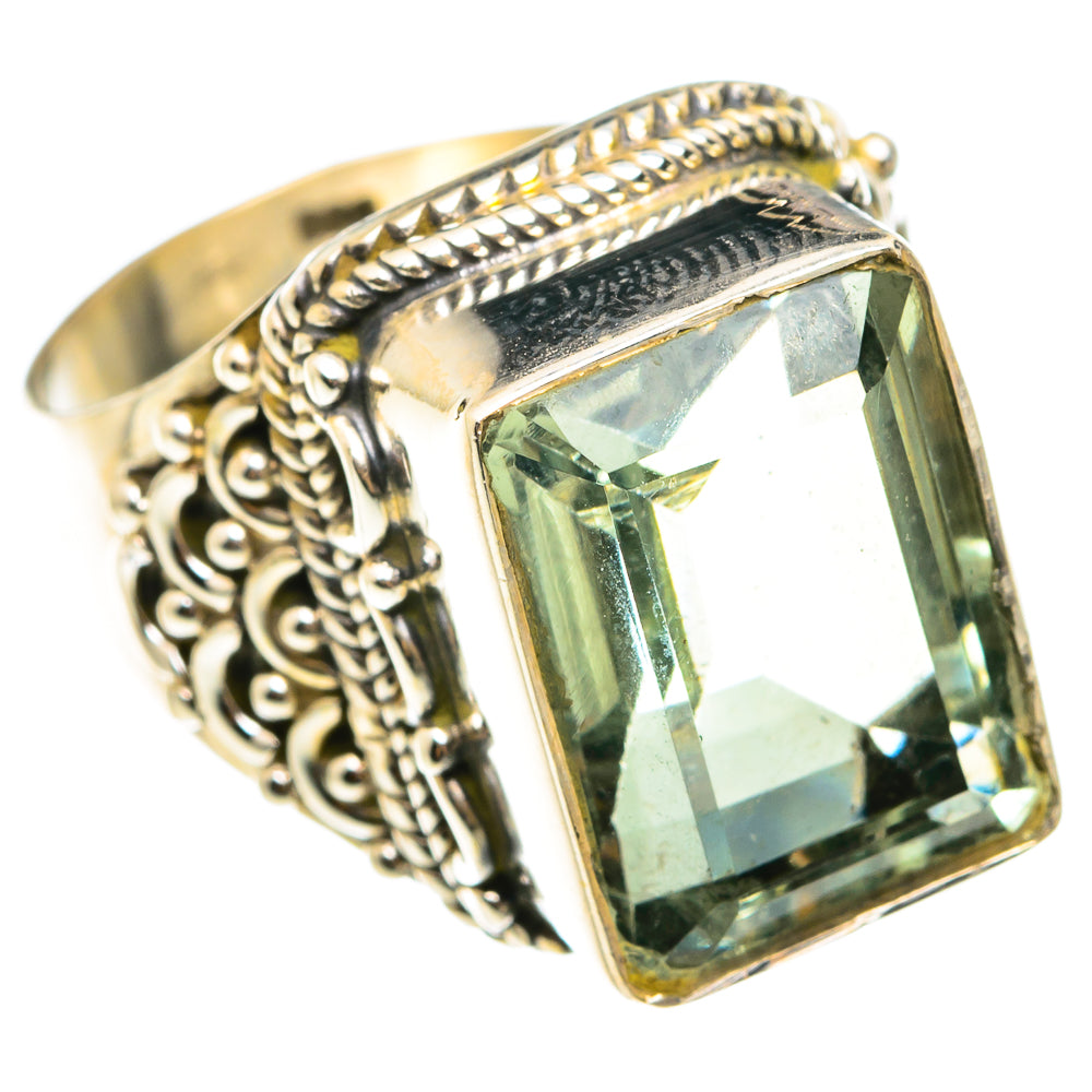 Green Amethyst Rings handcrafted by Anasilvercos - RING75443