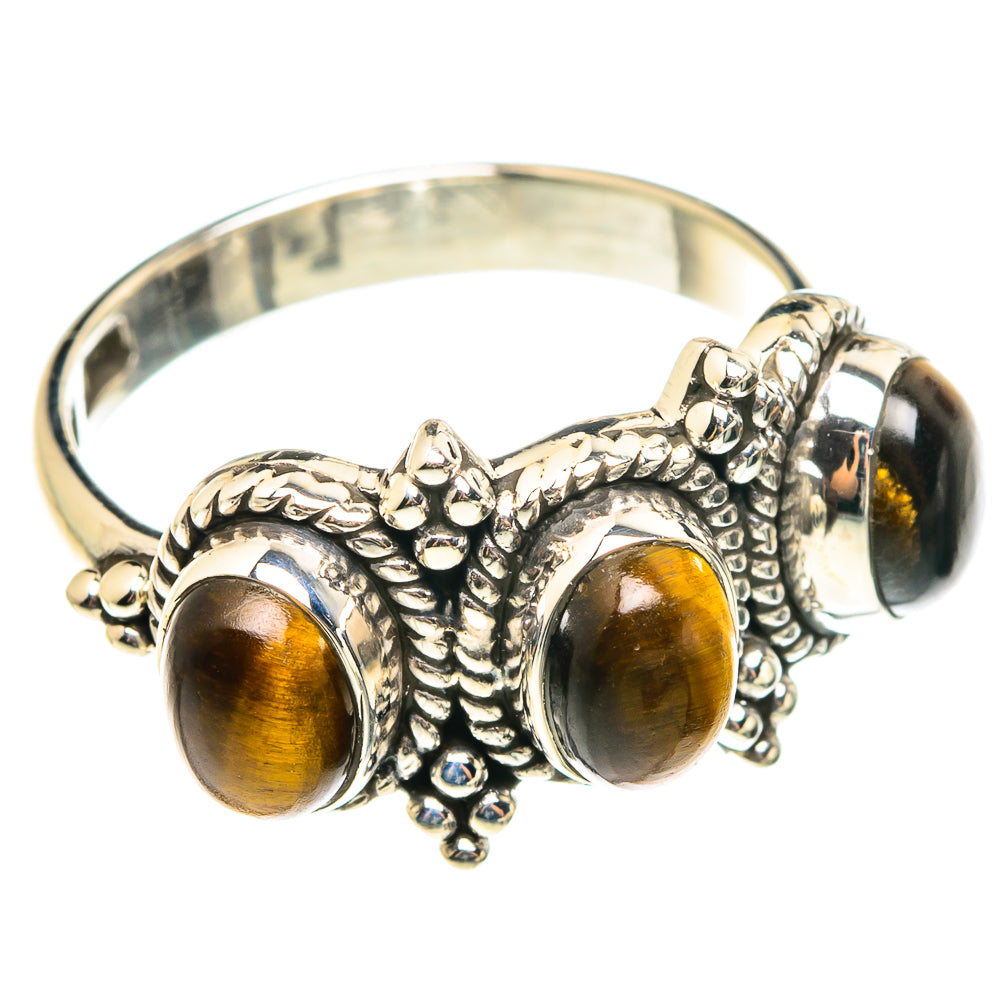Tiger Eye Rings handcrafted by Anasilvercos - RING75446