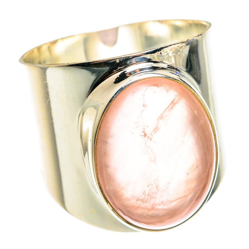 Rose Quartz Rings handcrafted by Anasilvercos - RING75450