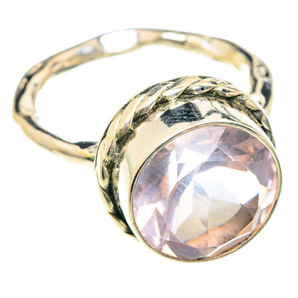 Rose Quartz Rings handcrafted by Anasilvercos - RING75485