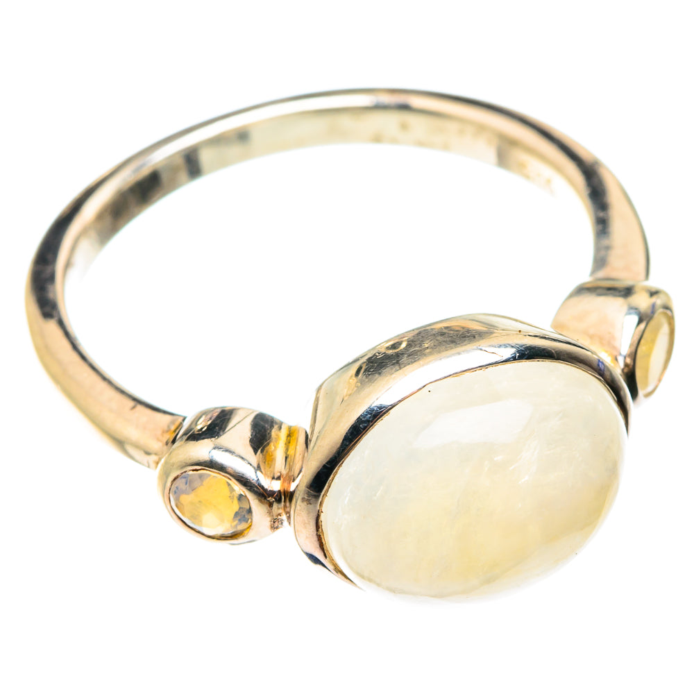 Rainbow Moonstone Rings handcrafted by Anasilvercos - RING75492