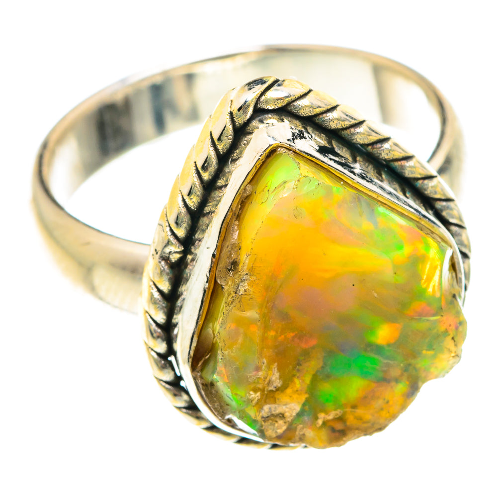 Ethiopian Opal Rings handcrafted by Anasilvercos - RING75499