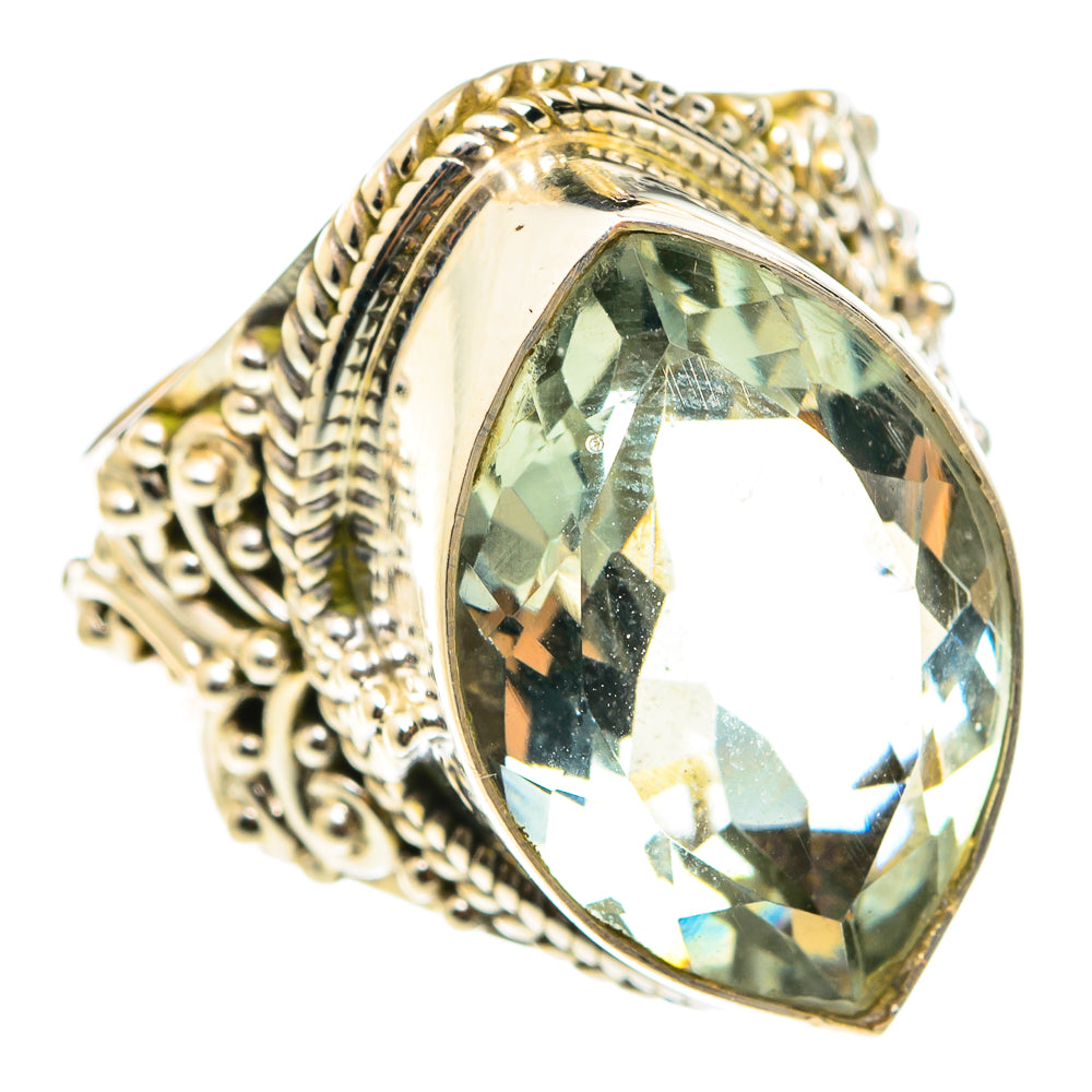 Green Amethyst Rings handcrafted by Anasilvercos - RING75509