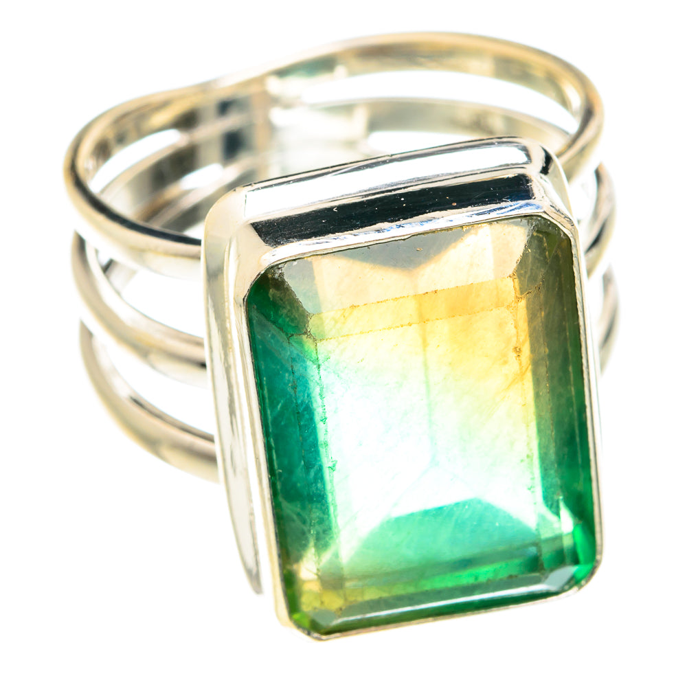 Green Fluorite Rings handcrafted by Anasilvercos - RING75541