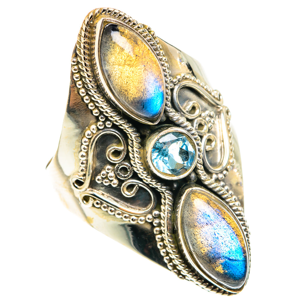 Labradorite Rings handcrafted by Anasilvercos - RING75562