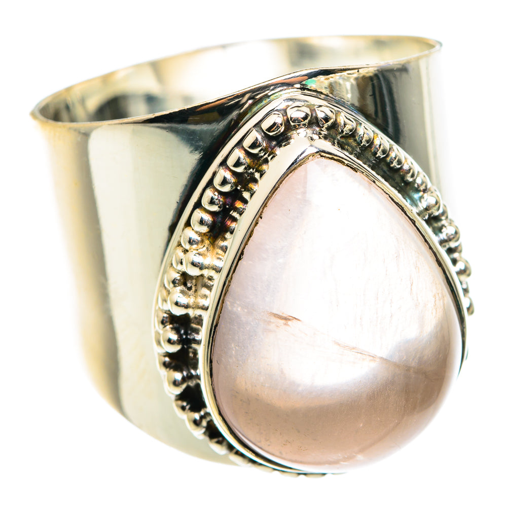 Rose Quartz Rings handcrafted by Anasilvercos - RING75574