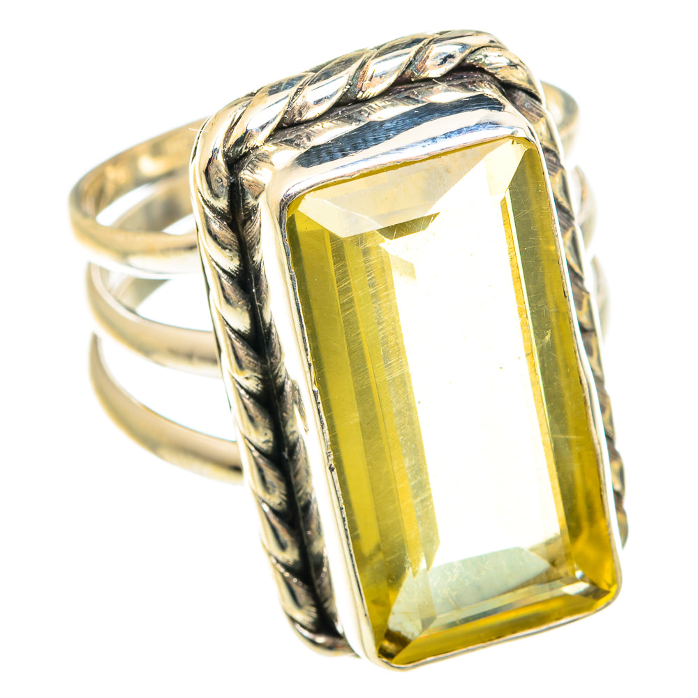 Lemon Quartz Rings handcrafted by Anasilvercos - RING75584