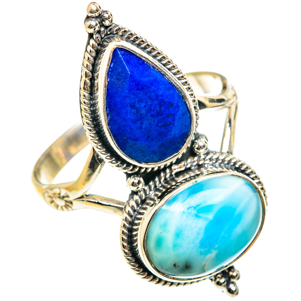 Larimar Rings handcrafted by Anasilvercos - RING75614