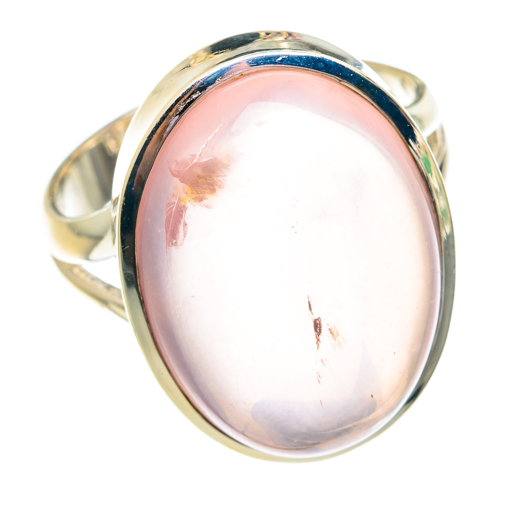 Rose Quartz Rings handcrafted by Anasilvercos - RING75636