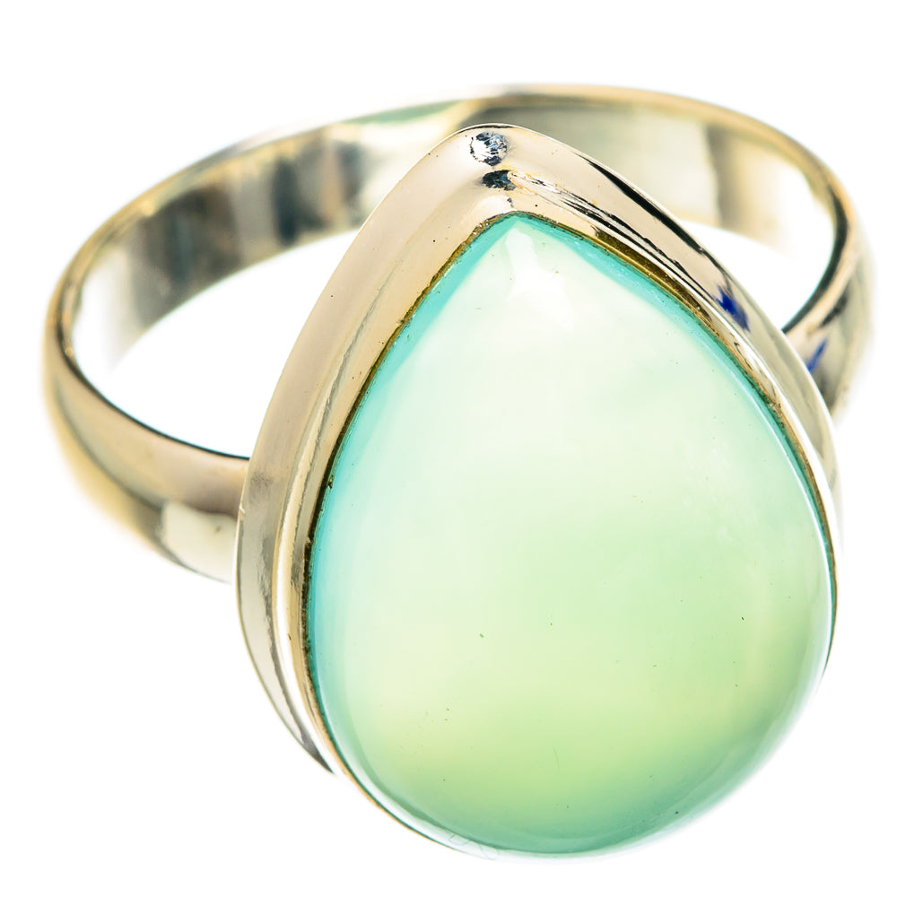 Aqua Chalcedony Rings handcrafted by Anasilvercos - RING75652