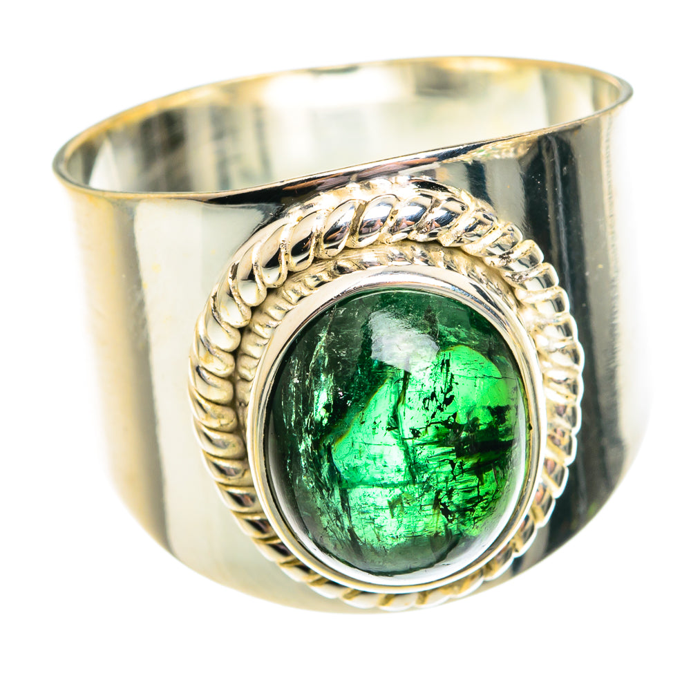 Green Tourmaline Rings handcrafted by Anasilvercos - RING75656