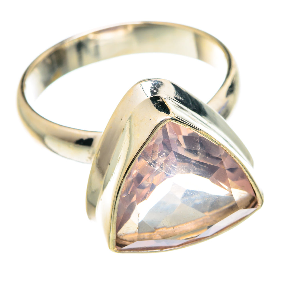 Rose Quartz Rings handcrafted by Anasilvercos - RING75687