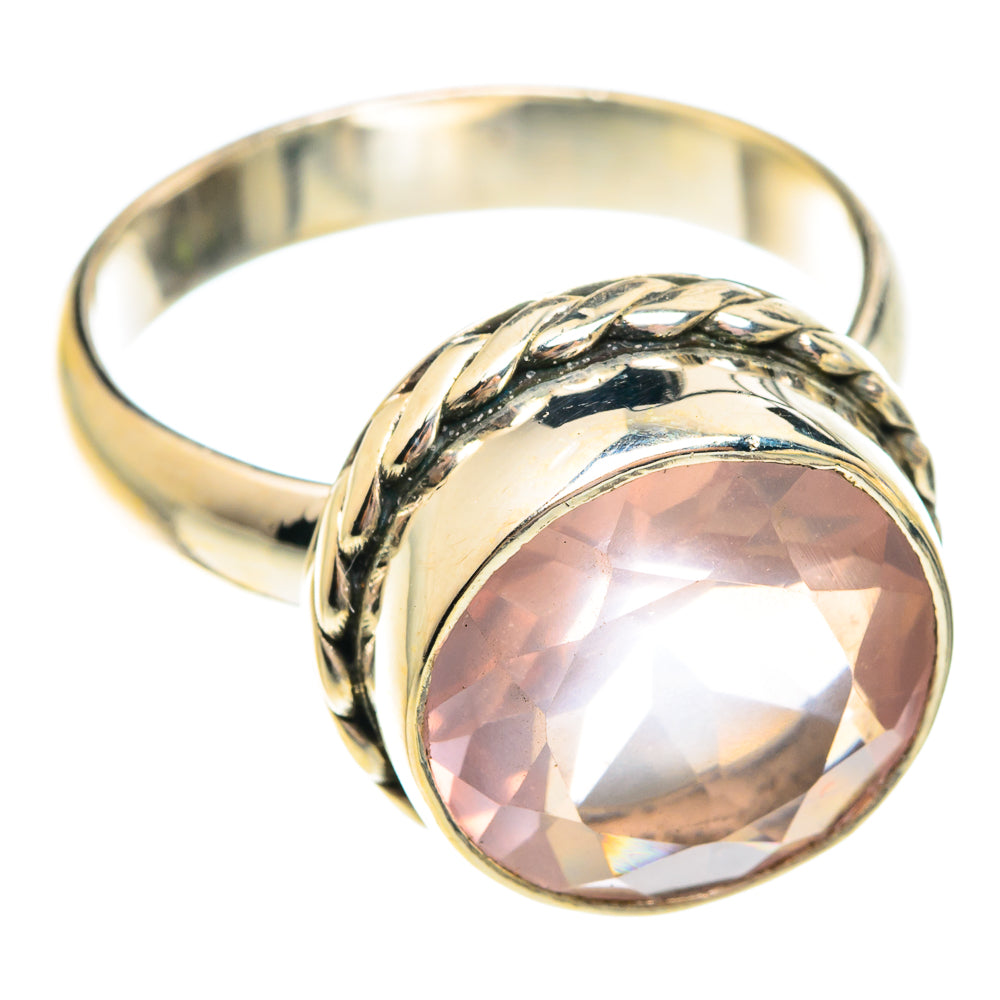 Rose Quartz Rings handcrafted by Anasilvercos - RING75688