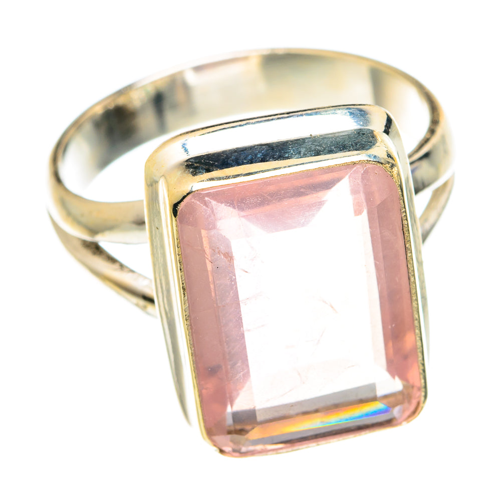 Rose Quartz Rings handcrafted by Anasilvercos - RING75690