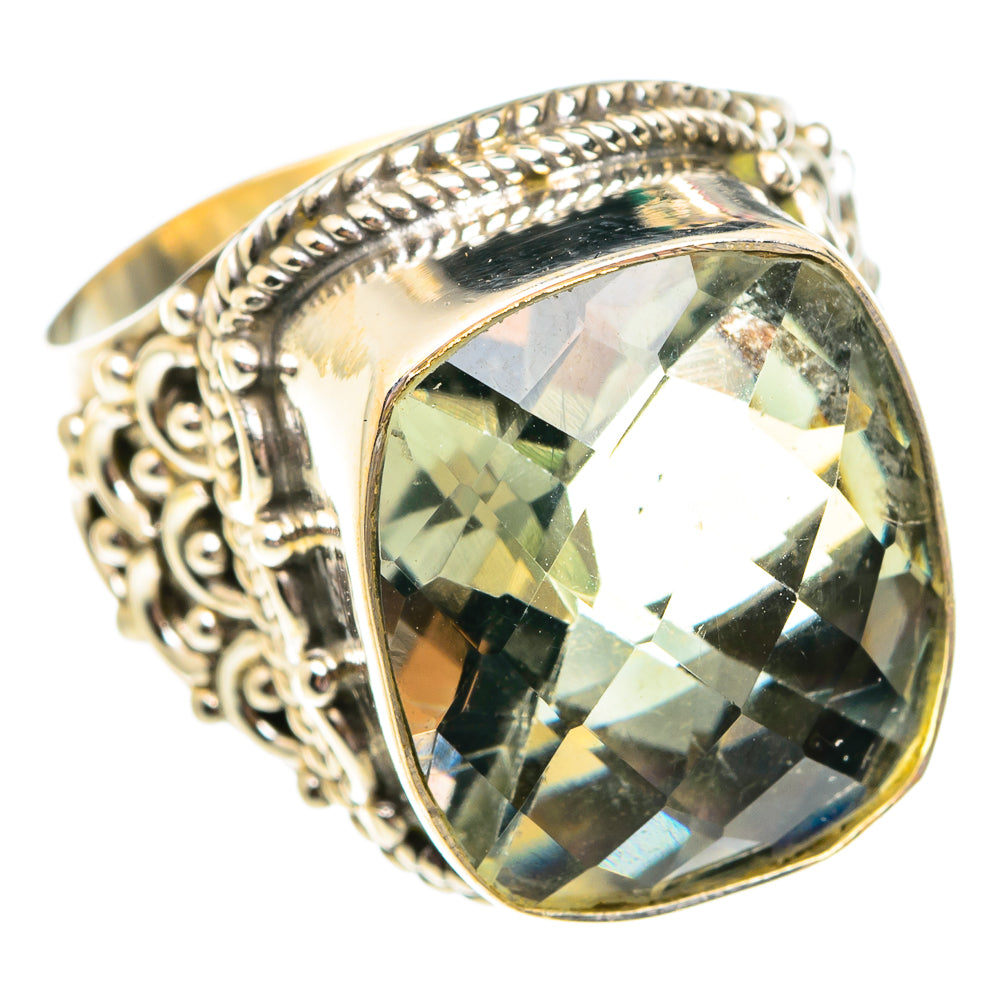 Green Amethyst Rings handcrafted by Anasilvercos - RING75708