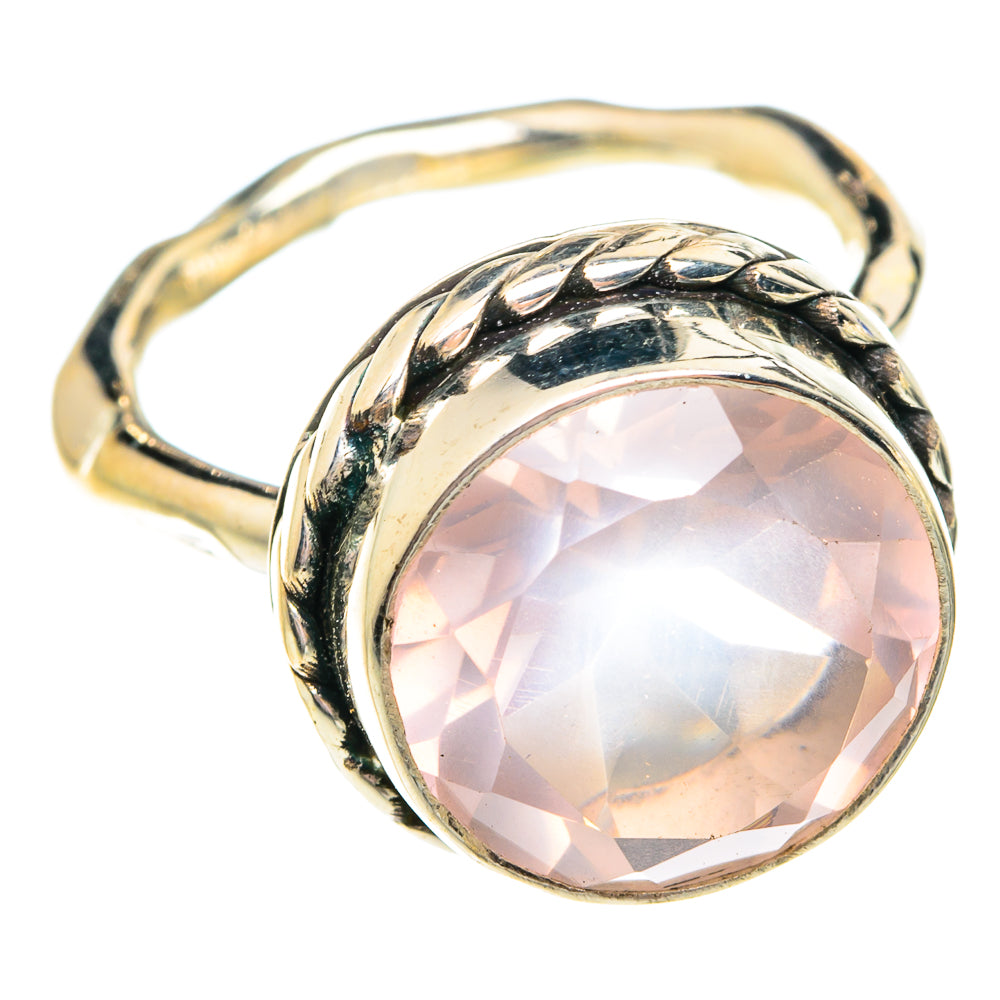 Rose Quartz Rings handcrafted by Anasilvercos - RING75713