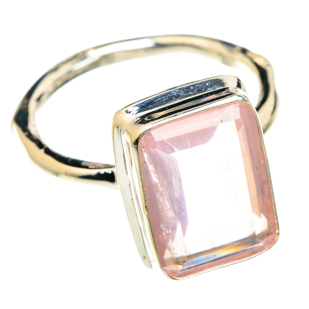Rose Quartz Rings handcrafted by Anasilvercos - RING75715