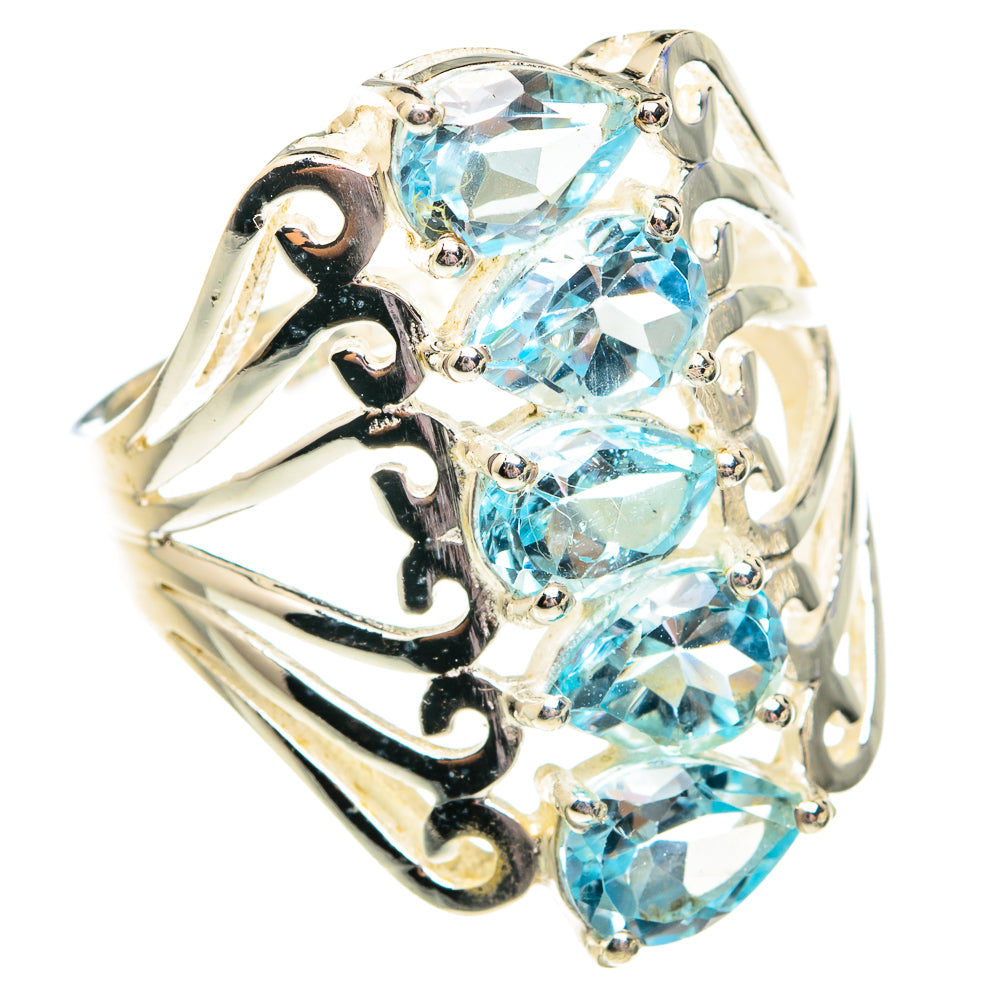 Blue Topaz Rings handcrafted by Anasilvercos - RING75730