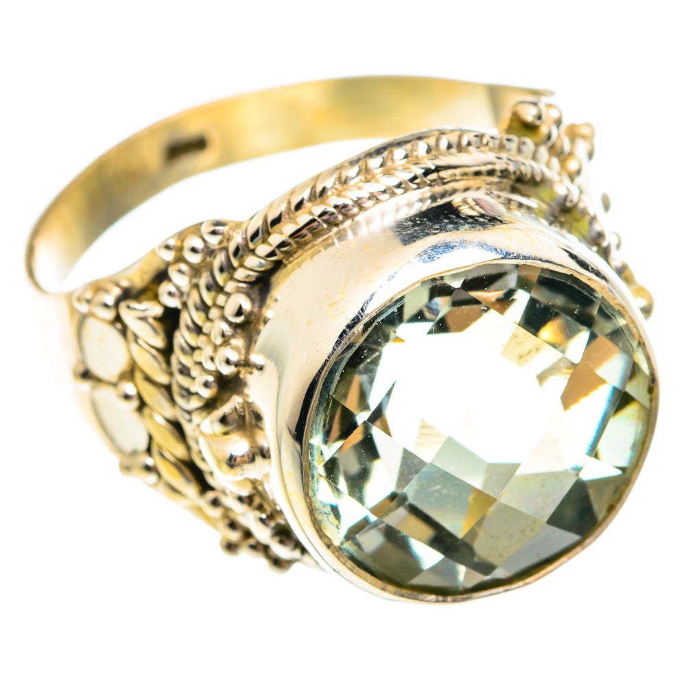 Green Amethyst Rings handcrafted by Anasilvercos - RING75731