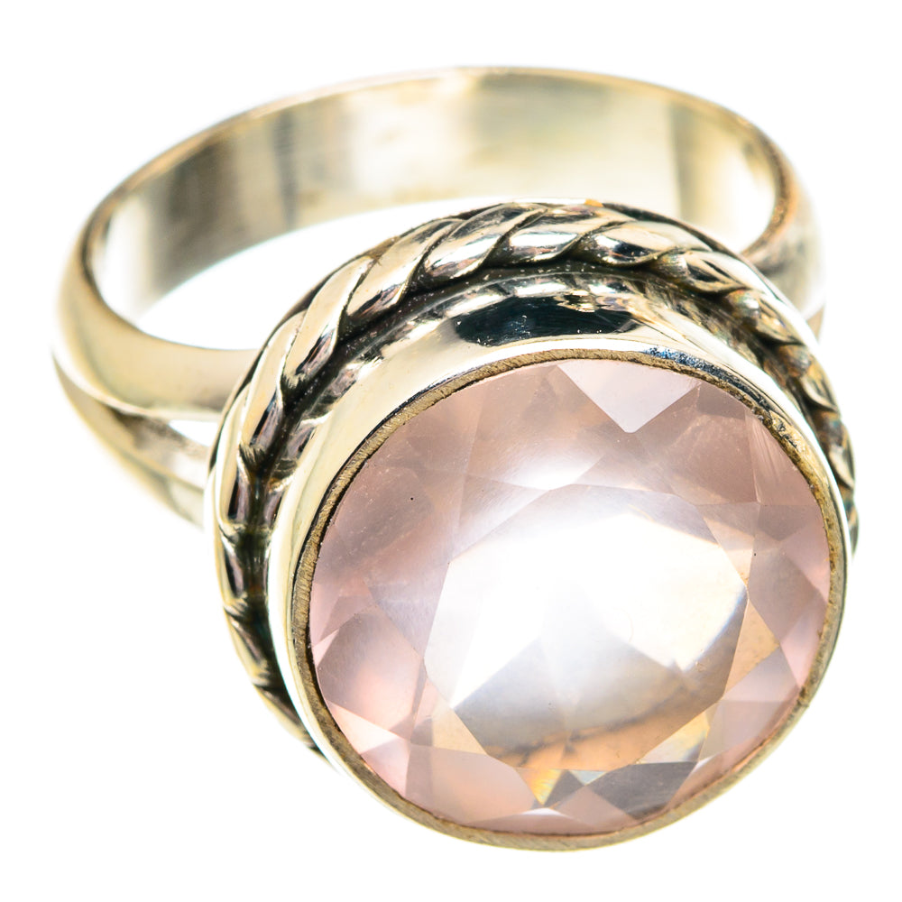 Rose Quartz Rings handcrafted by Anasilvercos - RING75734