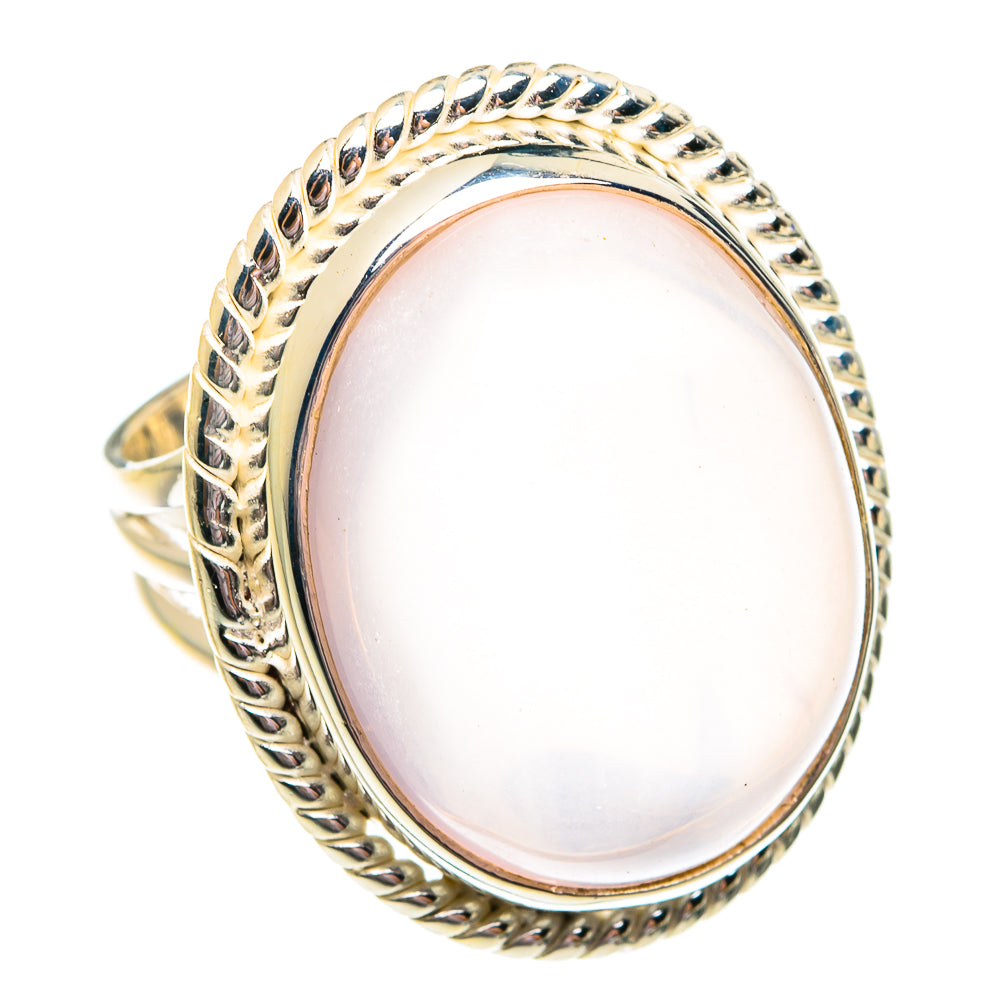 Rose Quartz Rings handcrafted by Anasilvercos - RING75735