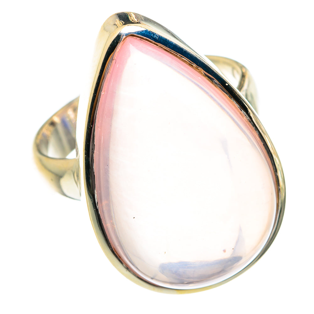 Rose Quartz Rings handcrafted by Anasilvercos - RING75738
