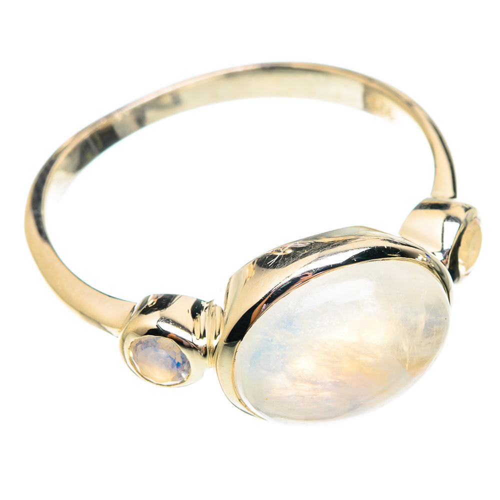 Rainbow Moonstone Rings handcrafted by Anasilvercos - RING75743
