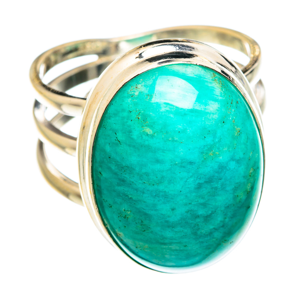 Peruvian Amazonite Rings handcrafted by Anasilvercos - RING75752