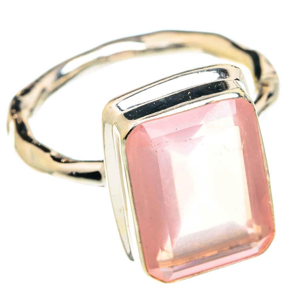 Rose Quartz Rings handcrafted by Anasilvercos - RING75755