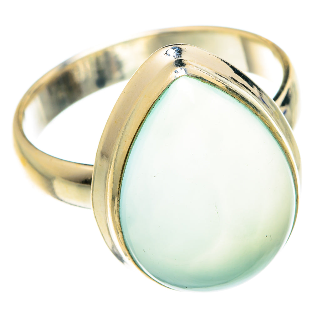Aqua Chalcedony Rings handcrafted by Anasilvercos - RING75772