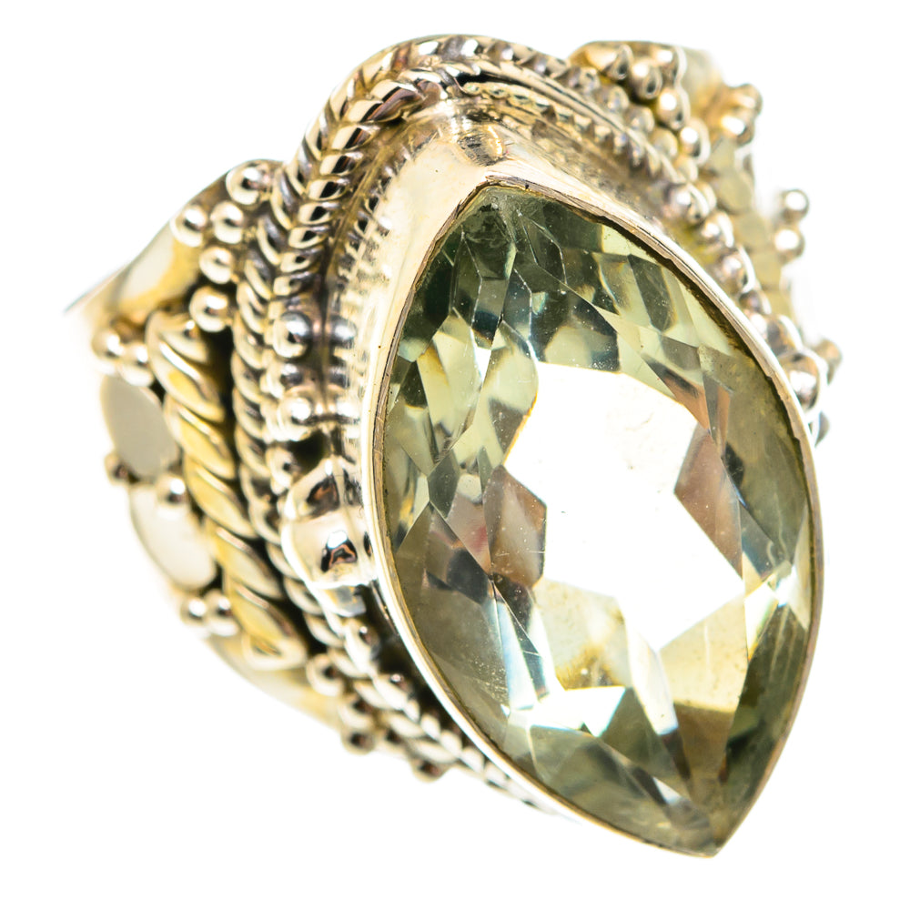 Green Amethyst Rings handcrafted by Anasilvercos - RING75776