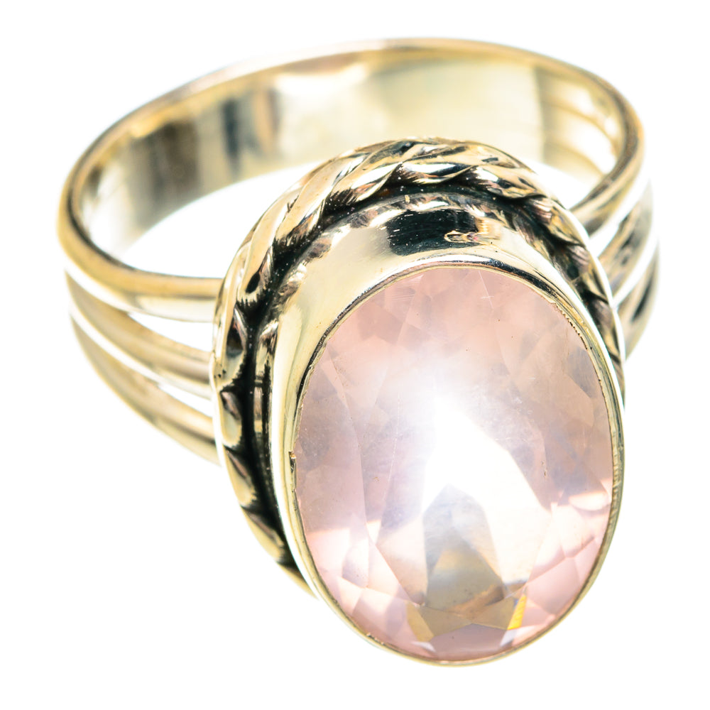 Rose Quartz Rings handcrafted by Anasilvercos - RING75780