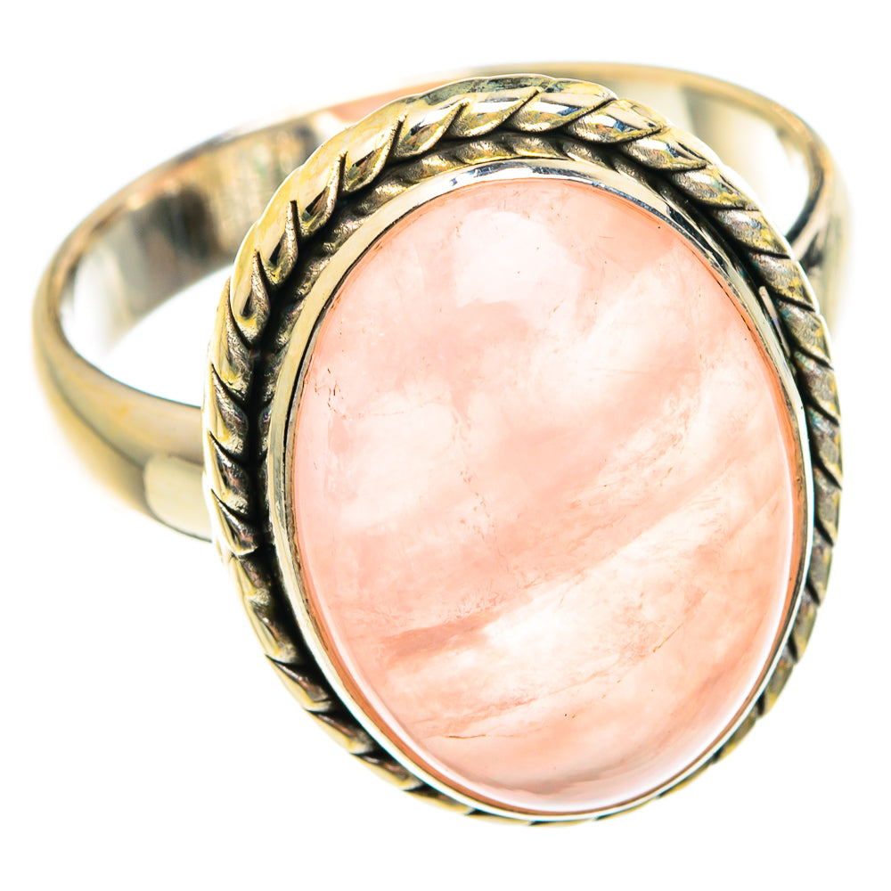 Rose Quartz Rings handcrafted by Anasilvercos - RING75781