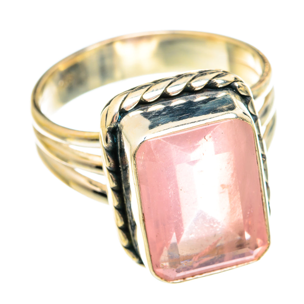 Rose Quartz Rings handcrafted by Anasilvercos - RING75783