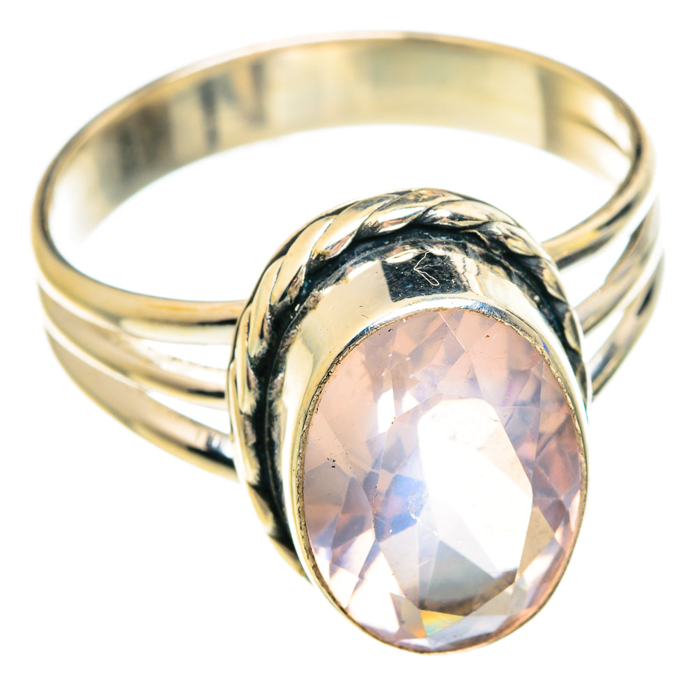 Rose Quartz Rings handcrafted by Anasilvercos - RING75802