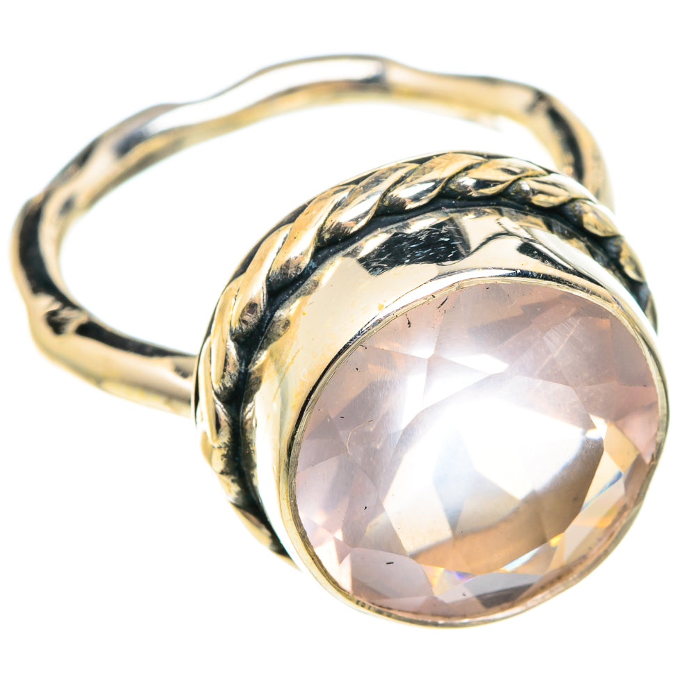 Rose Quartz Rings handcrafted by Anasilvercos - RING75803