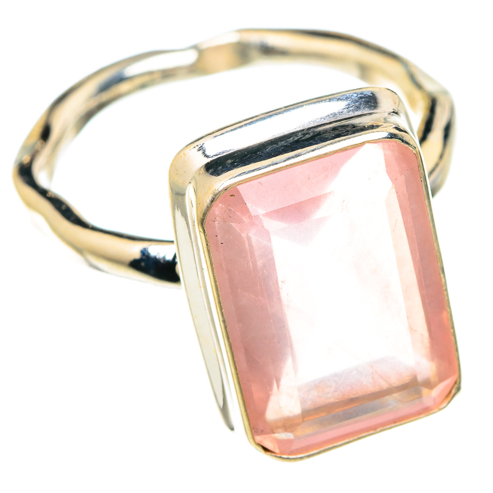 Rose Quartz Rings handcrafted by Anasilvercos - RING75805