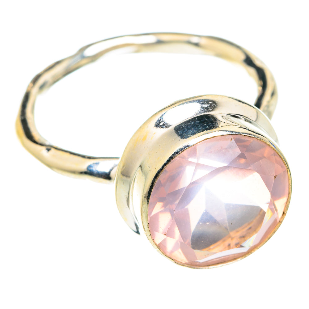 Rose Quartz Rings handcrafted by Anasilvercos - RING75806